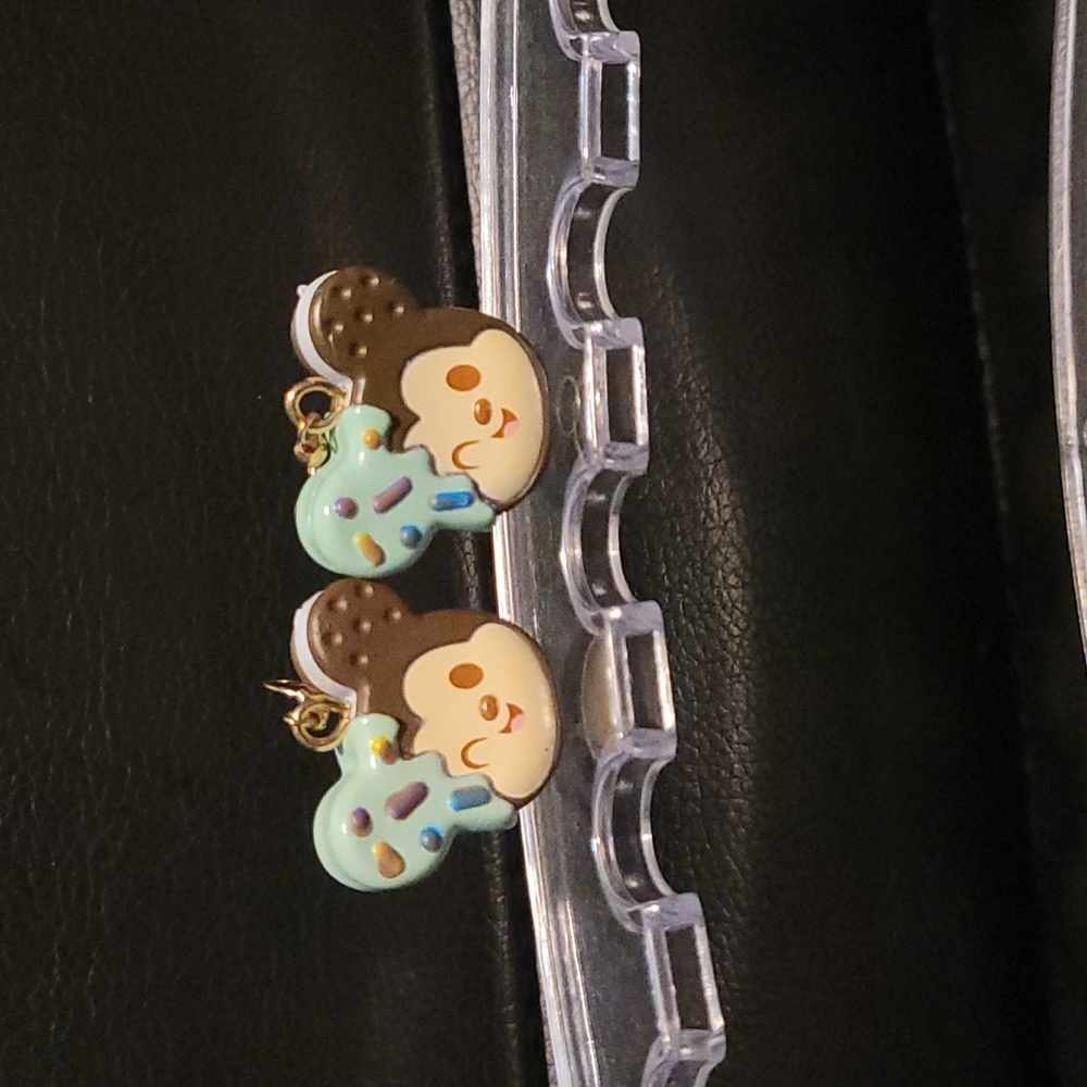 Handcrafted Ice cream mickey earrings